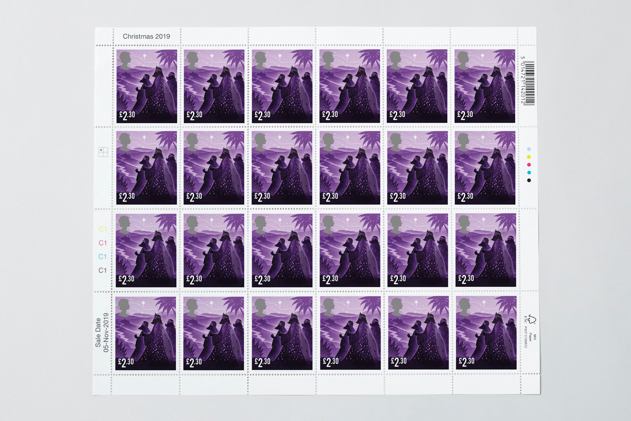 英国皇家邮政2019圣诞邮票：以剪纸再现圣经故事