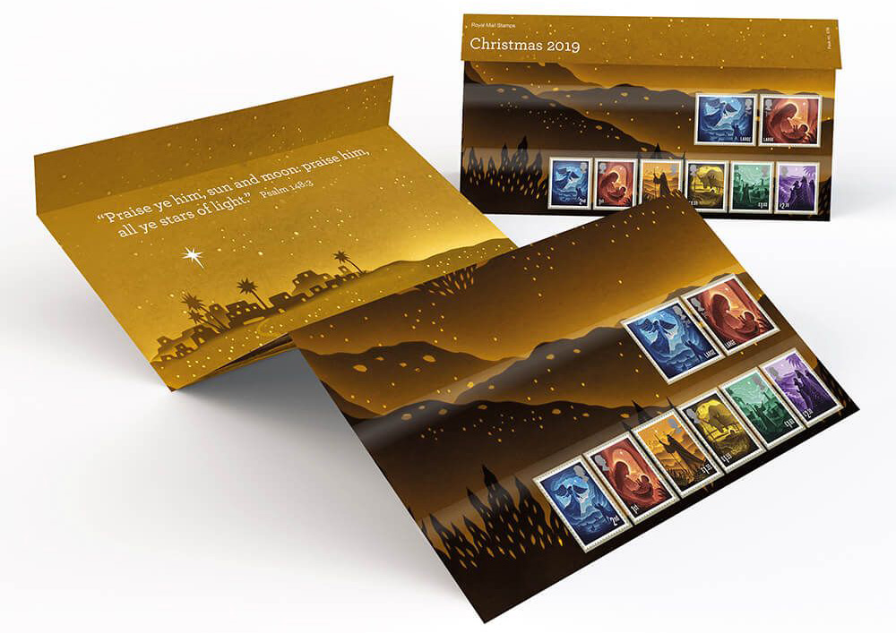 英国皇家邮政2019圣诞邮票：以剪纸再现圣经故事