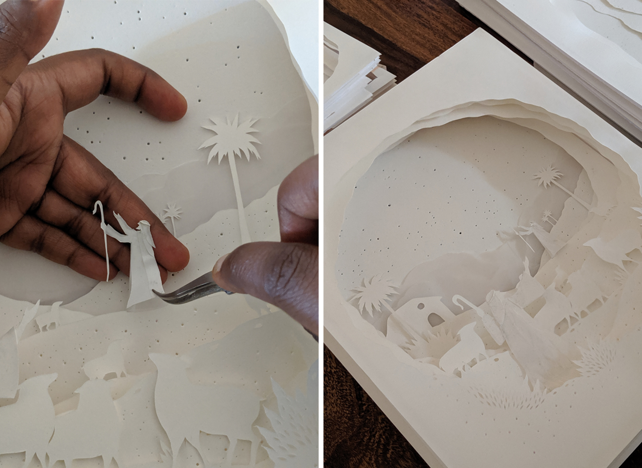 英国皇家邮政2019圣诞邮票：以剪纸再现圣经故事