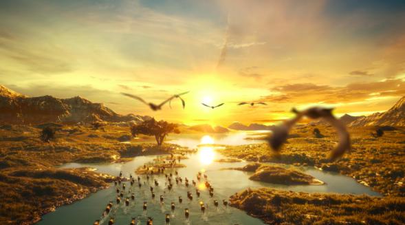 农夫山泉金鼠水暖心动画，全场景虚拟拍摄！