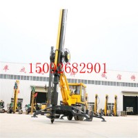 现货直销机锁杆旋挖钻机 小型轮式旋挖钻机现场施工视频