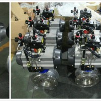 气动蝶阀 作用气动活塞式执行器与蝶阀组成