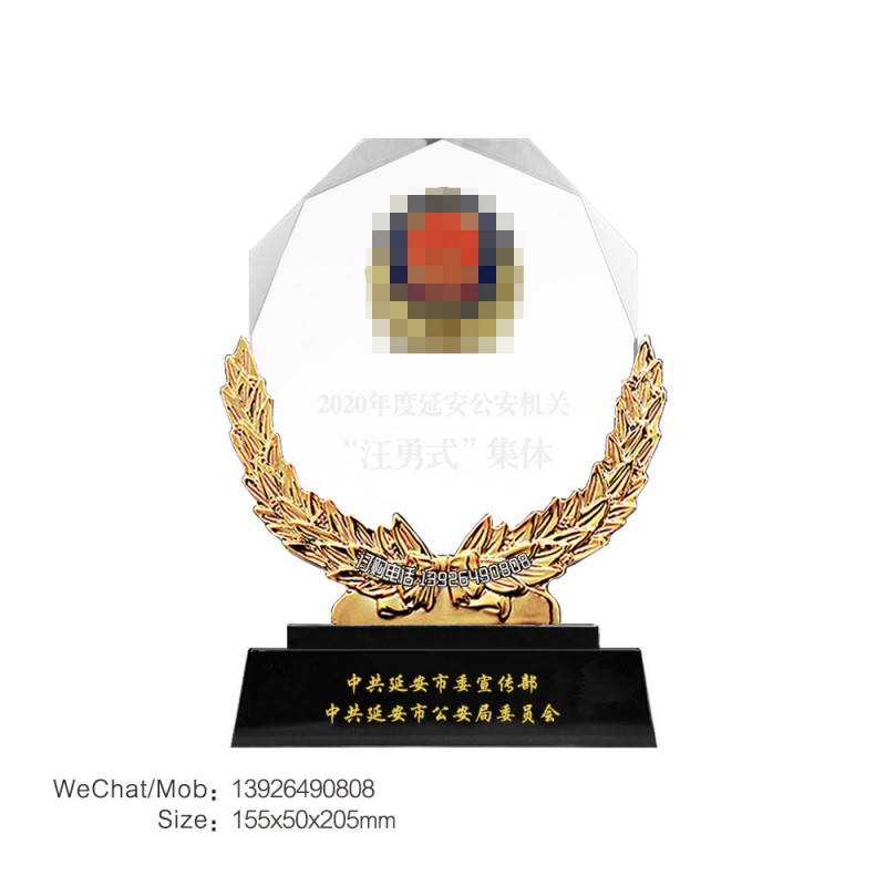 警察荣休留念-麦穗八角牌-汪勇式先进集体-139水印