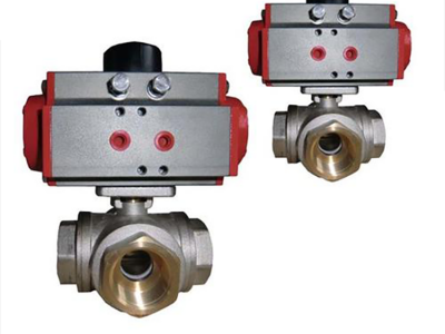 气动内螺纹三通球阀 Q614F系列气动球阀